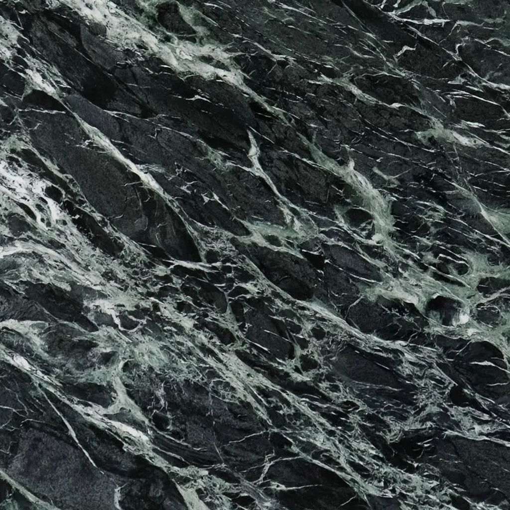 Verde Alpi marble: dark forest green with white veining